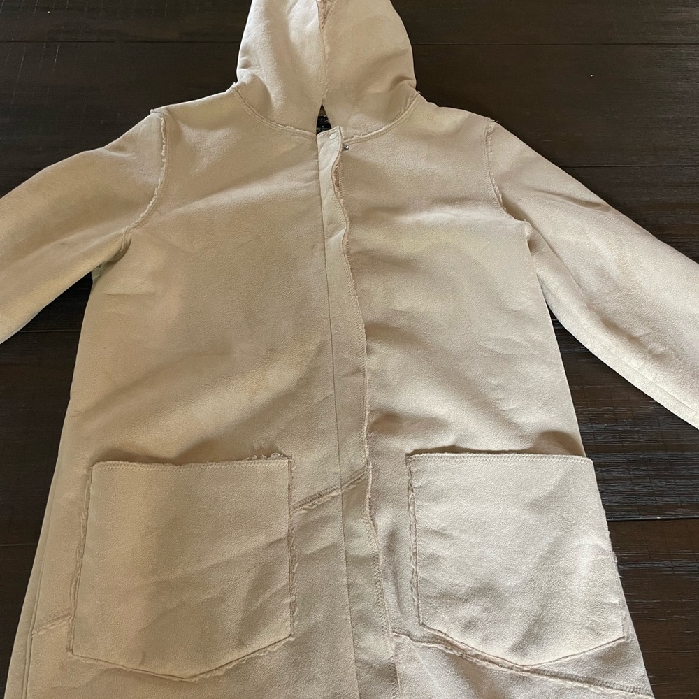 Women's Cream Hooded Jacket